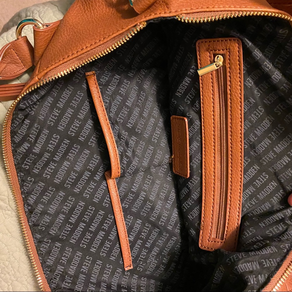 Steve Madden Cognac Tassel Hobo/Satchel Bag - Picture 10 of 11